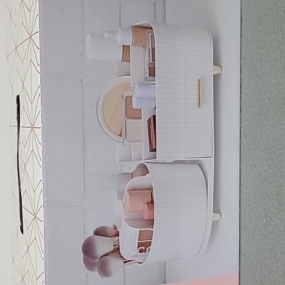 THINKSPACE BEAUTY Rotating Beauty Organizer with Drawer NEW IN BOX - Picture 1 of 8